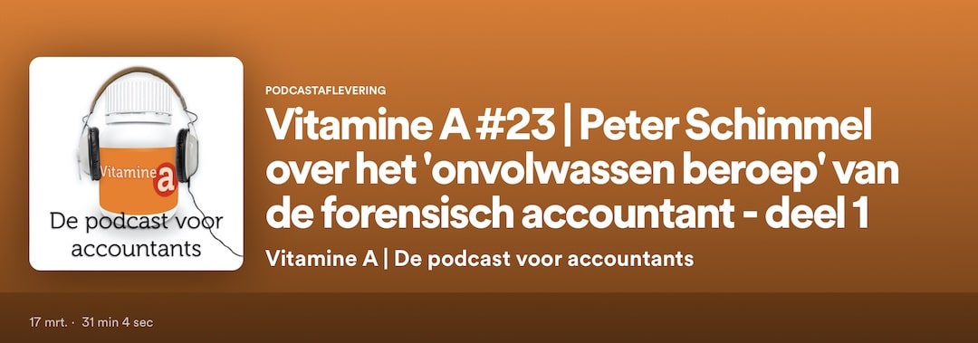 1e bijdrage aan Vitamine A | De podcast voor accountants